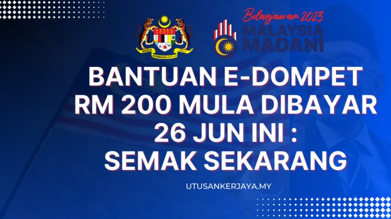 Bantuan E Dompet Rm Mula Dibayar Jun Ini Semak Sekarang