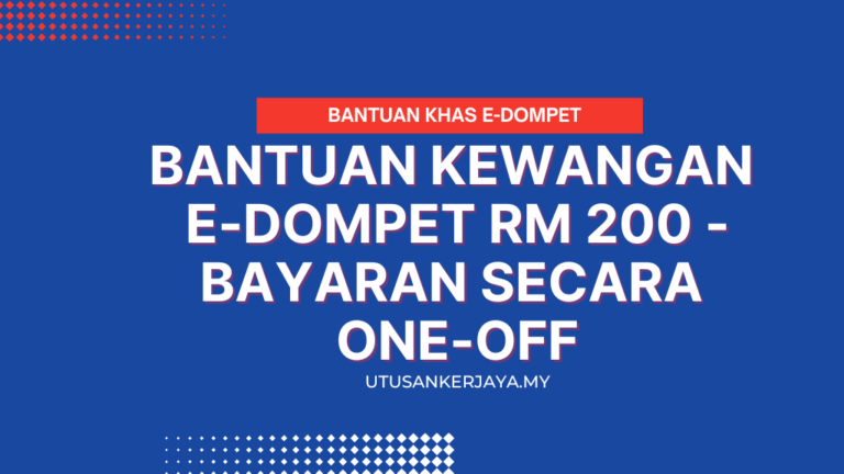 Bantuan Kewangan E Dompet Rm Bayaran Secara One Off