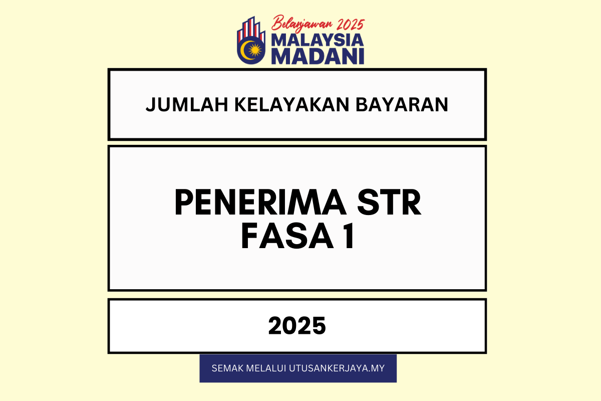 JUMLAH STR 2025 FASA 1 : CEK STATUS LAYAK ATAU TIDAK PENERIMA BAYARAN