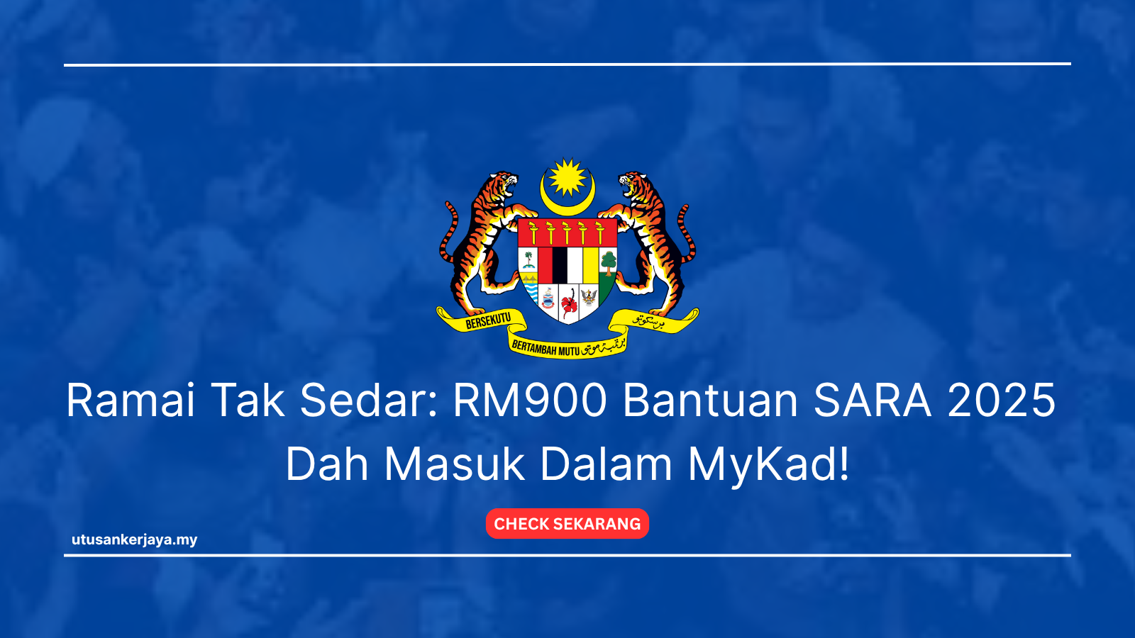 Ramai Tak Sedar: RM900 Bantuan SARA 2025 Dah Masuk Dalam MyKad!