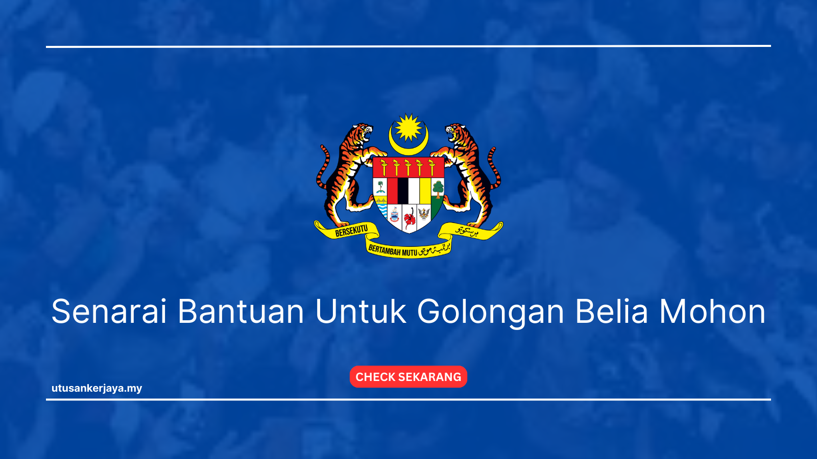 Senarai Bantuan Untuk Golongan Belia Mohon