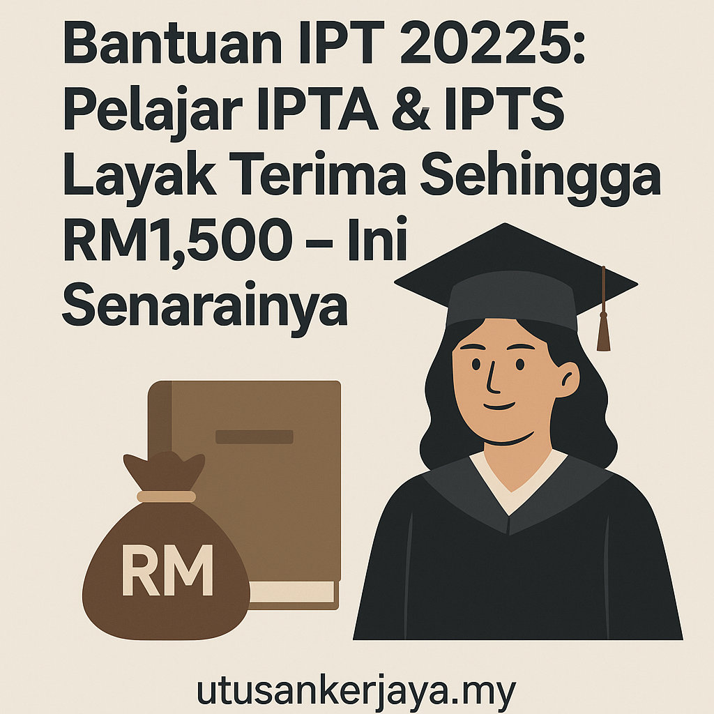 Bantuan IPT 2025: Pelajar IPTA & IPTS Layak Terima Sehingga RM1,500 – Ini Senarainya