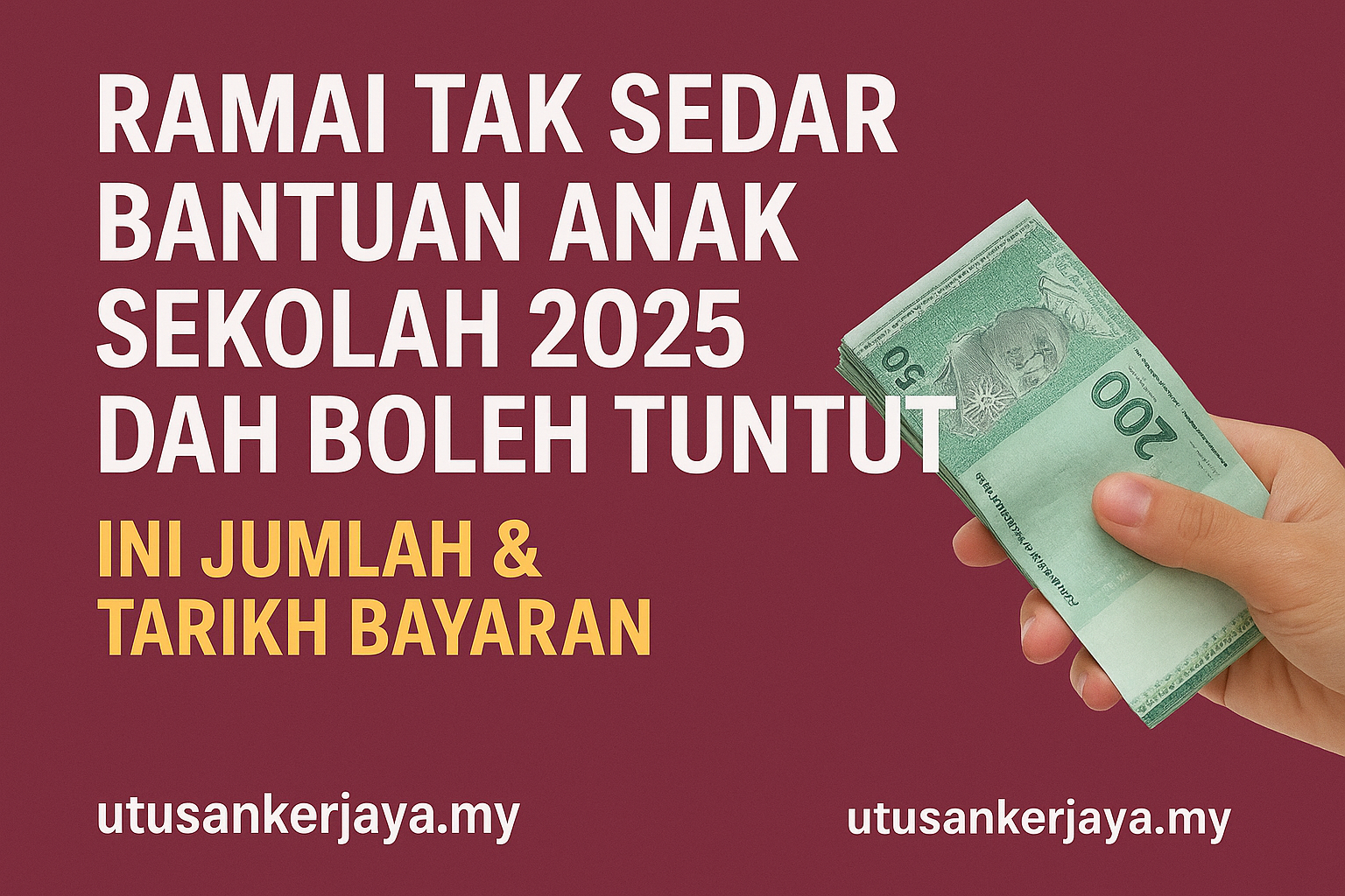 “Ramai Tak Sedar Bantuan Anak Sekolah 2025 Dah Boleh Tuntut – Ini Jumlah & Tarikh Bayaran”